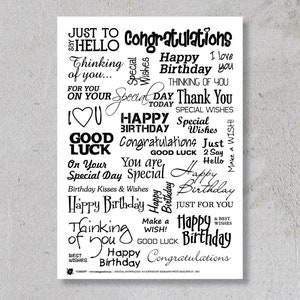 Karten - Scrapbooking/Card Making Quote Sheet **DIGITAL DOWNLOAD**