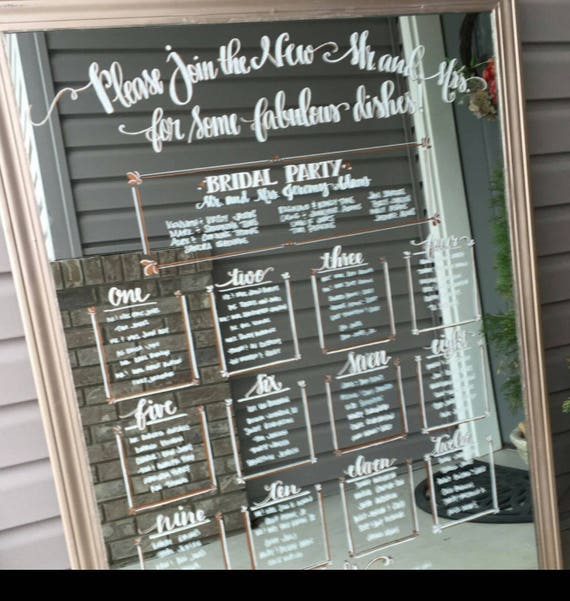 Mirror Seating Chart Wedding Seating Chart Seating Chart Etsy