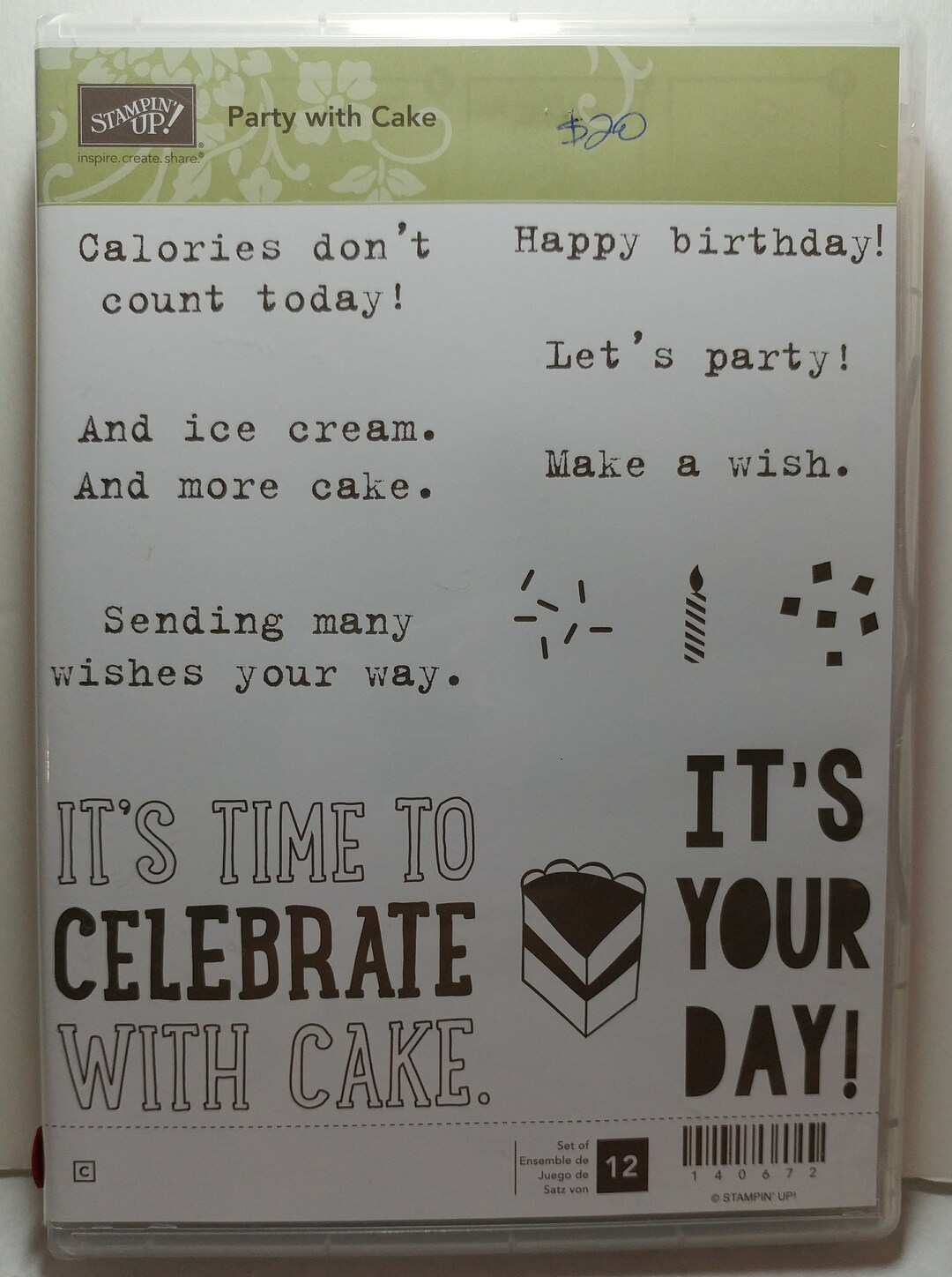 Party With Cake Clear Mount Stamp Set by Stampin' Up! - Etsy