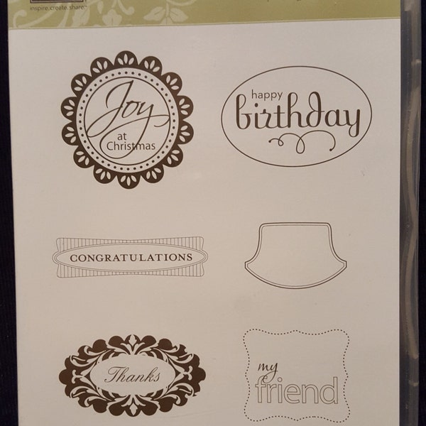 ON HOLD Perfect Punches Clear Mount Stamp Set & Modern Lable Punch by Stampin' Up!