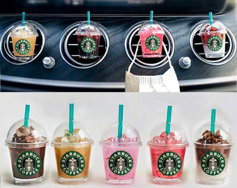 Miniature Starbucks Cup Strawberry Pink Drink/car Accessories/ Boba Clip  Bubble Tea/starbucks Keychain/starbucks Clip/car Decor 