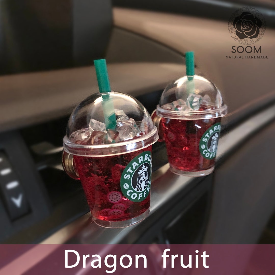 Miniature Starbucks Cup Strawberry Pink Drink/car Accessories/mask