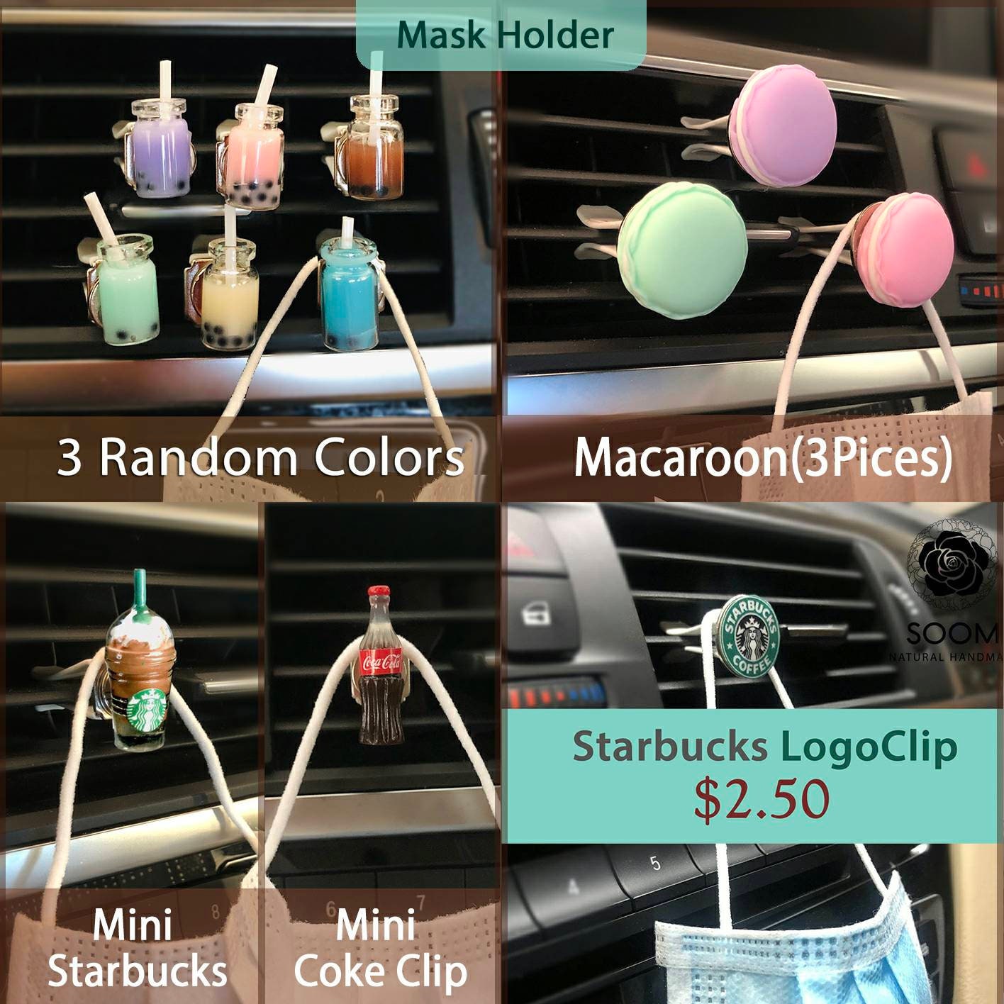 Miniature Dragon Fruit Starbucks /pink Ca Accessories/car