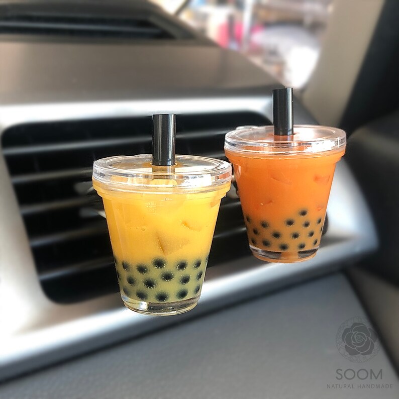 Miniature Boba Bubble Tea Milk Tea Drink/car Accessories/ Etsy Hong Kong