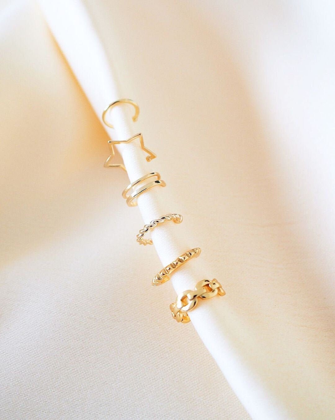 EAR CUFF SIMPLE | Gold-plated 925 Sterling Silver | Single Mix and Ma…