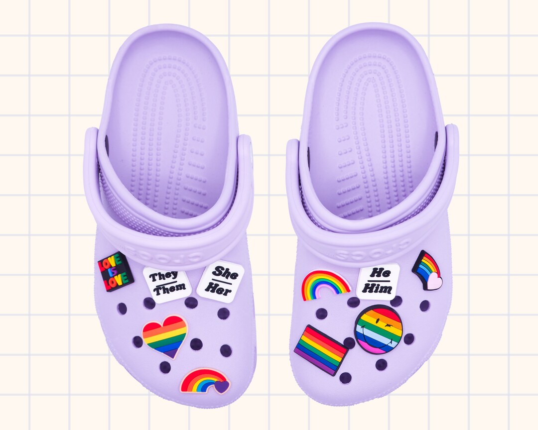 PRIDE & PRONOUN Crocs Charms Pronouns Crocs Jibbitz She - Etsy