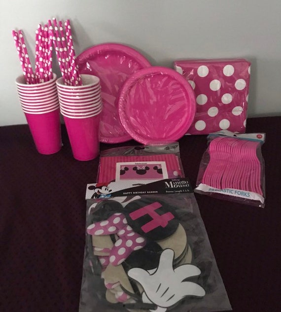 Minnie Mouse Birthday Party Minnie Mouse Party Supplies Etsy
