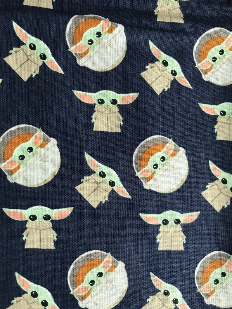 One Cotton & One Knit Pattern Fabric 1/4 Yard Baby Yoda Etsy