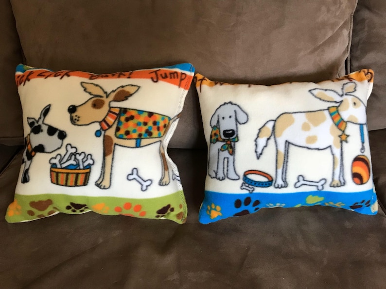 Super Soft Bark Lick Jump Dog Pattern Fleece Polyester Etsy