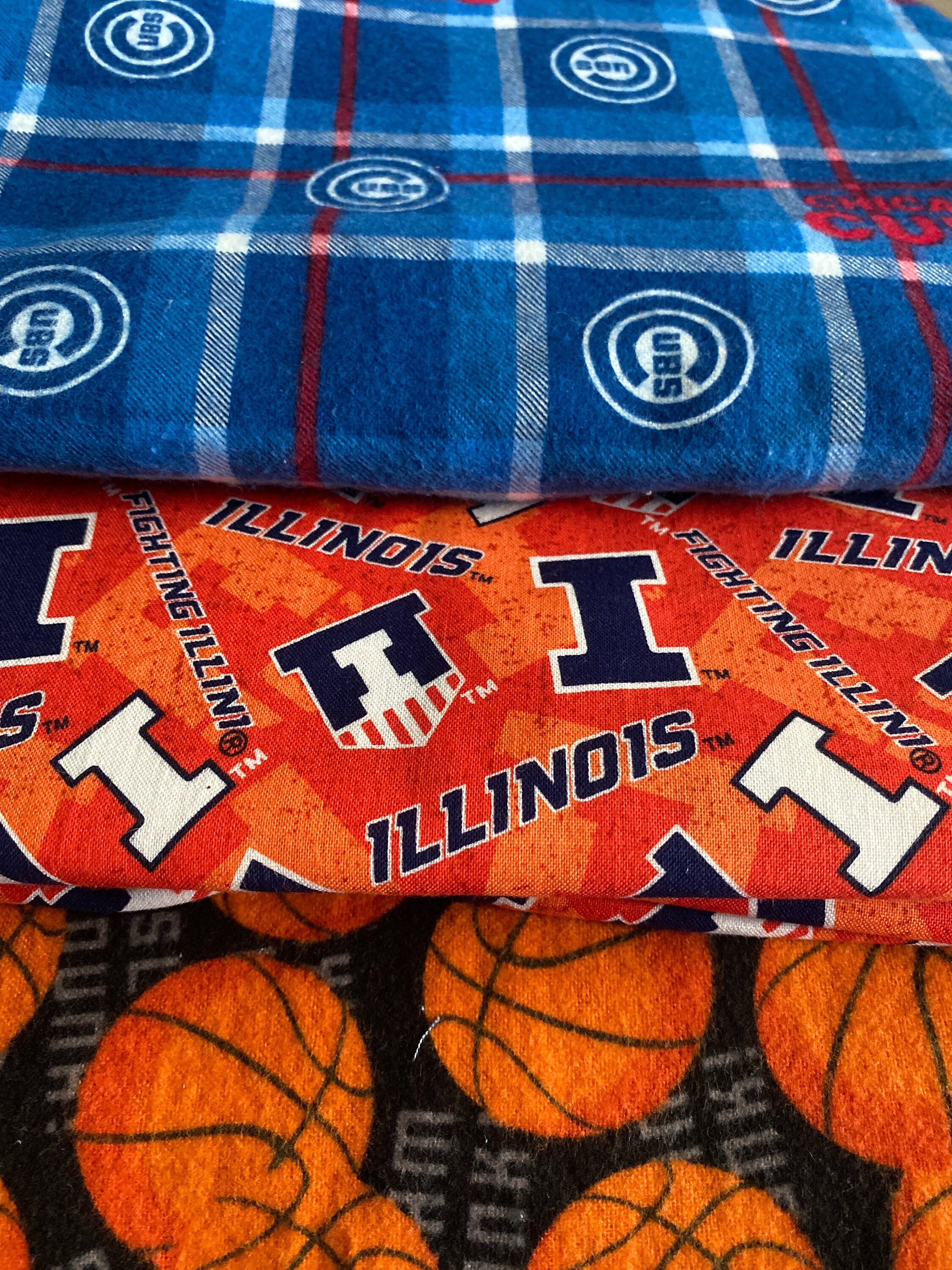 Choose Illinois Cotton Fabric or Chicago Cub & Basketball Flannel ...