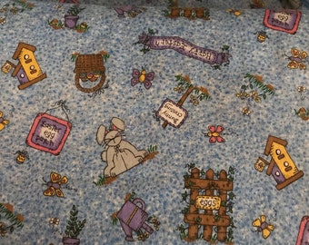Adorable Easter Or Spring Design Fabric! Easter Fabric, Easter Bunny Fabric, Spring Fabric, Easter Egg Fabric, Easter Basket Fabric