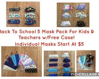 Máscaras faciales a partir de las 5.00, paquete de máscara 5, máscara contra el polvo, máscaras para adultos, máscaras para niños