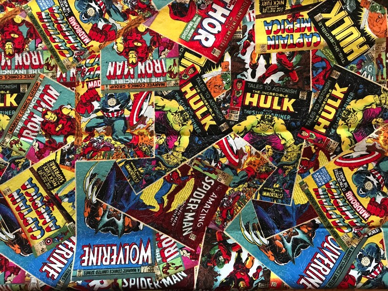 1/4 Yard Superhero Fabric Superhero Material Craft Supplies Etsy