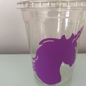 Unicorn Cups, Unicorn Party Favor Cup, Unicorn Baby Shower, Unicorn Party Goods, Unicorn Cups With Lids, & Unicorn Treat Cups. 12 Pack image 9