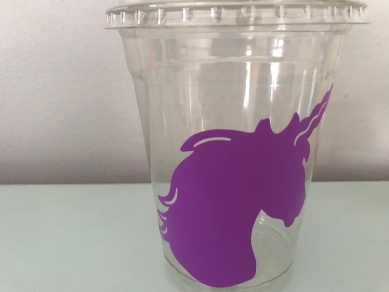 Unicorn Cups, Unicorn Party Favor Cup, Unicorn Baby Shower, Unicorn Party Goods, Unicorn Cups With Lids, & Unicorn Treat Cups. 12 Pack image 9