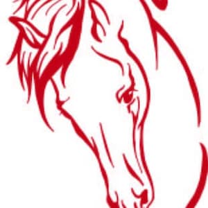 Horse Head silhouet snijden bestand instant douwnload
