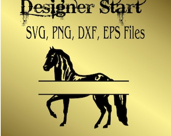 Horse nameplate SVG PNG cutting file silhouette