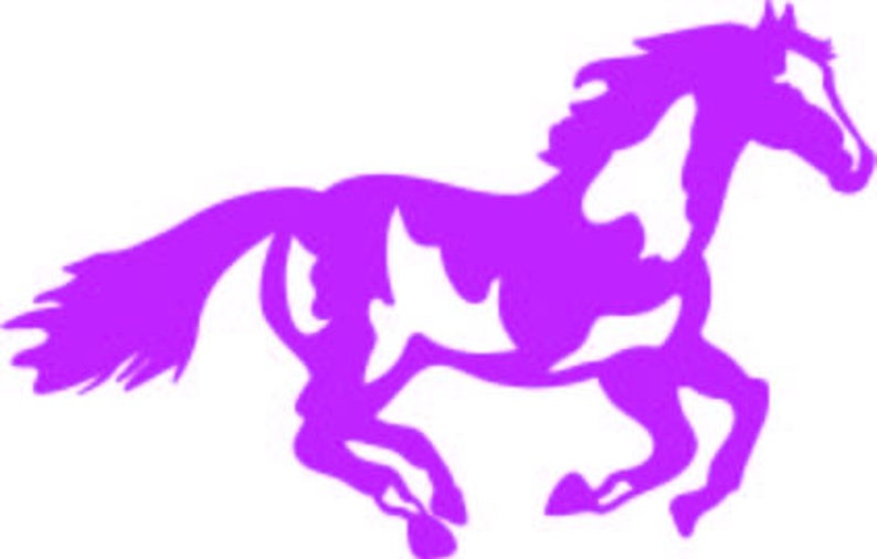 Running Paint Horse Silhouette Clip Art Svg Instant Download Etsy