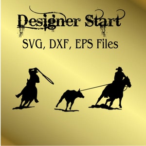 Go Left Team Ropers SVG PNG cutting files silhouette