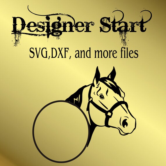 Quarter Horse Monograme Frame Silhouette Svg Cutting File Etsy
