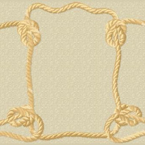 7" x 3.5" western rope frame embroidery machine design file rodeo digital download