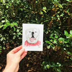 Instant Download Bulldog Watercolor Print