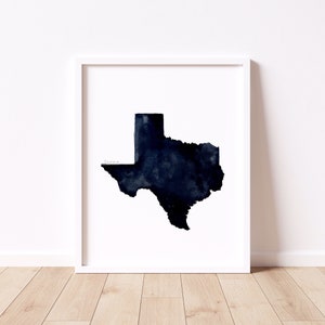 Téléchargement instantané Aquarelle Texas Print