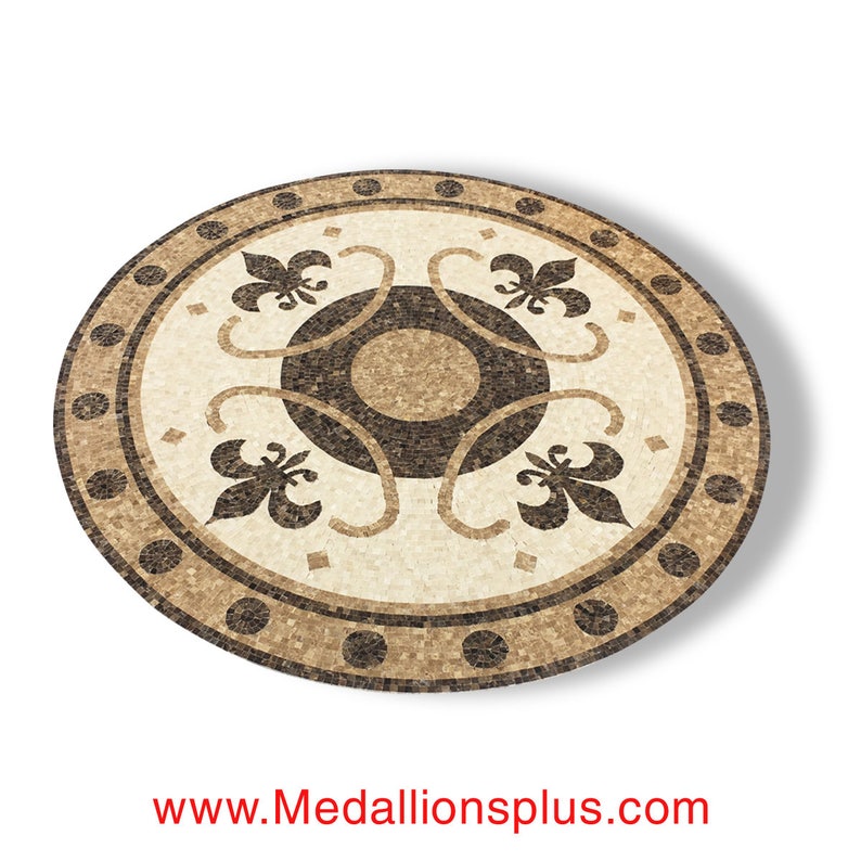 60 Mosaic Marble Floor Medallion Inlay Renaissance