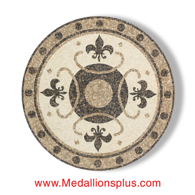 60 Mosaic Marble Floor Medallion Inlay Renaissance