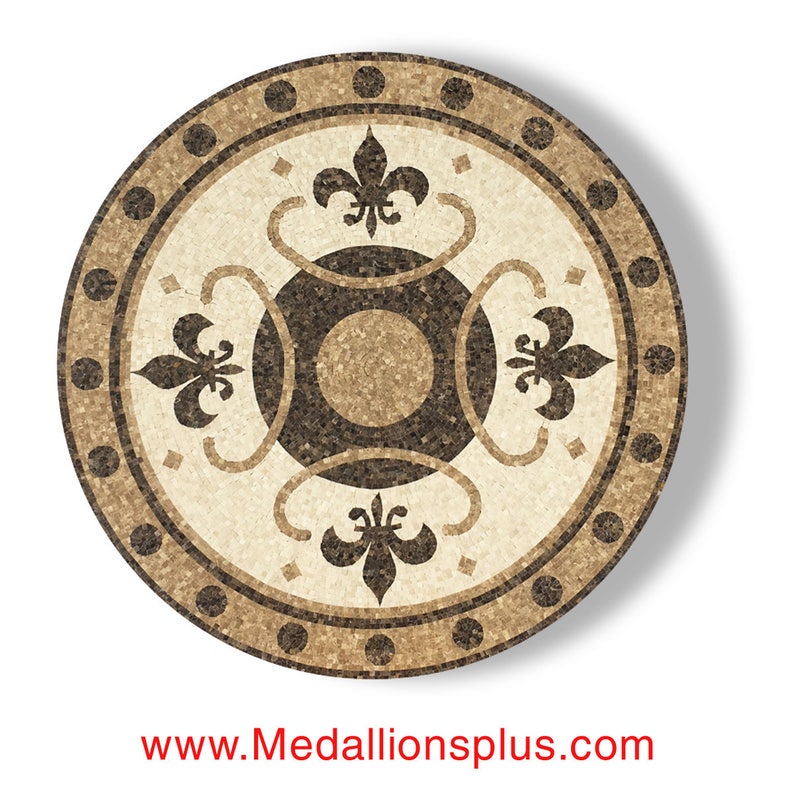60 Mosaic Marble Floor Medallion Inlay Renaissance