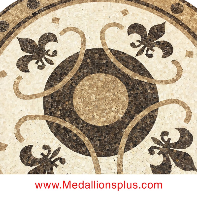 60 Mosaic Marble Floor Medallion Inlay Renaissance