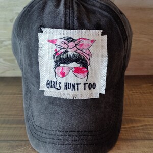 Sombrero de caza para niñas demasiado angustiado