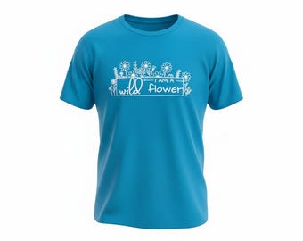 I am a wildflower youth tee.  Teal. Sizes XS - XL.