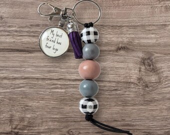 Beaded Keychain - My best friend has four legs
