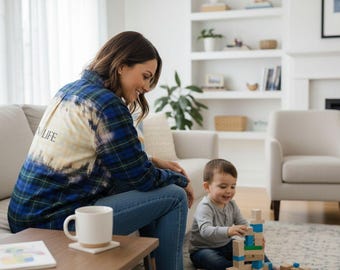 Bleached Flannel.  Size XL.  #Mom life