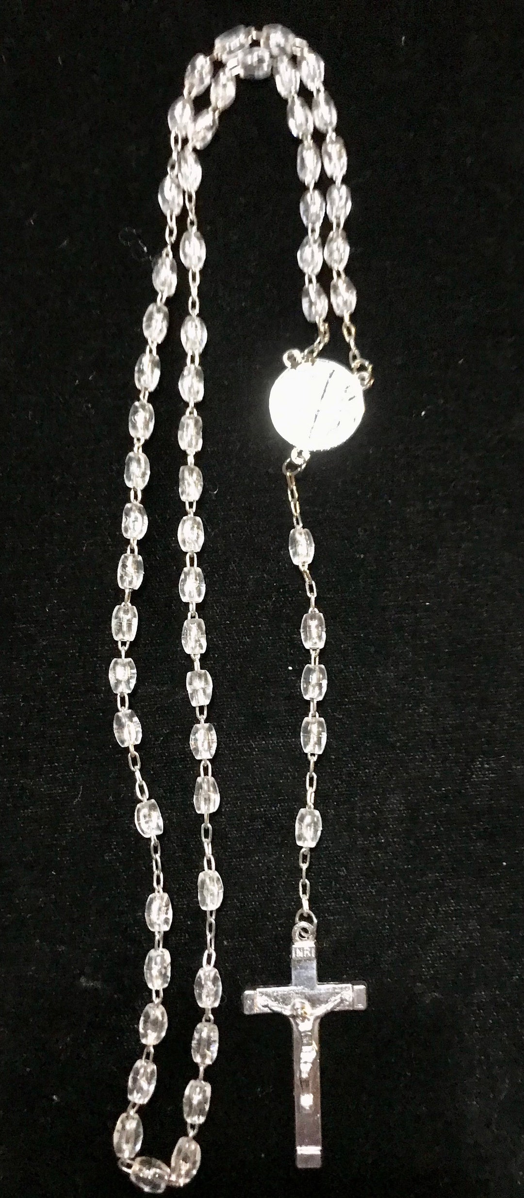 Rosary Clear Beads Etsy