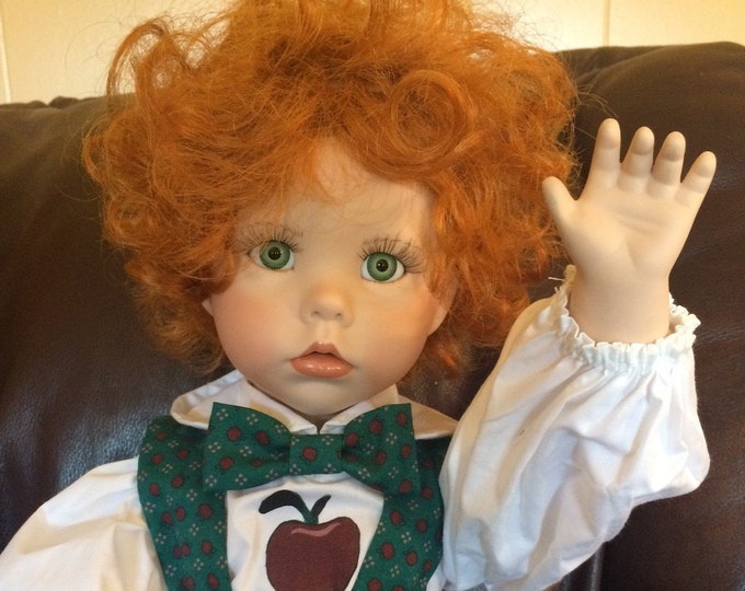 Vintage Porcelain Doll Hand Painted Art Doll Apple Turnover Etsy