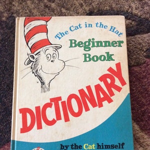 Vintage Books, Dr. Seuss, Dictionary, the Cat In the Hat, Beginner Book,  By P.D.Eastman, I can read books.