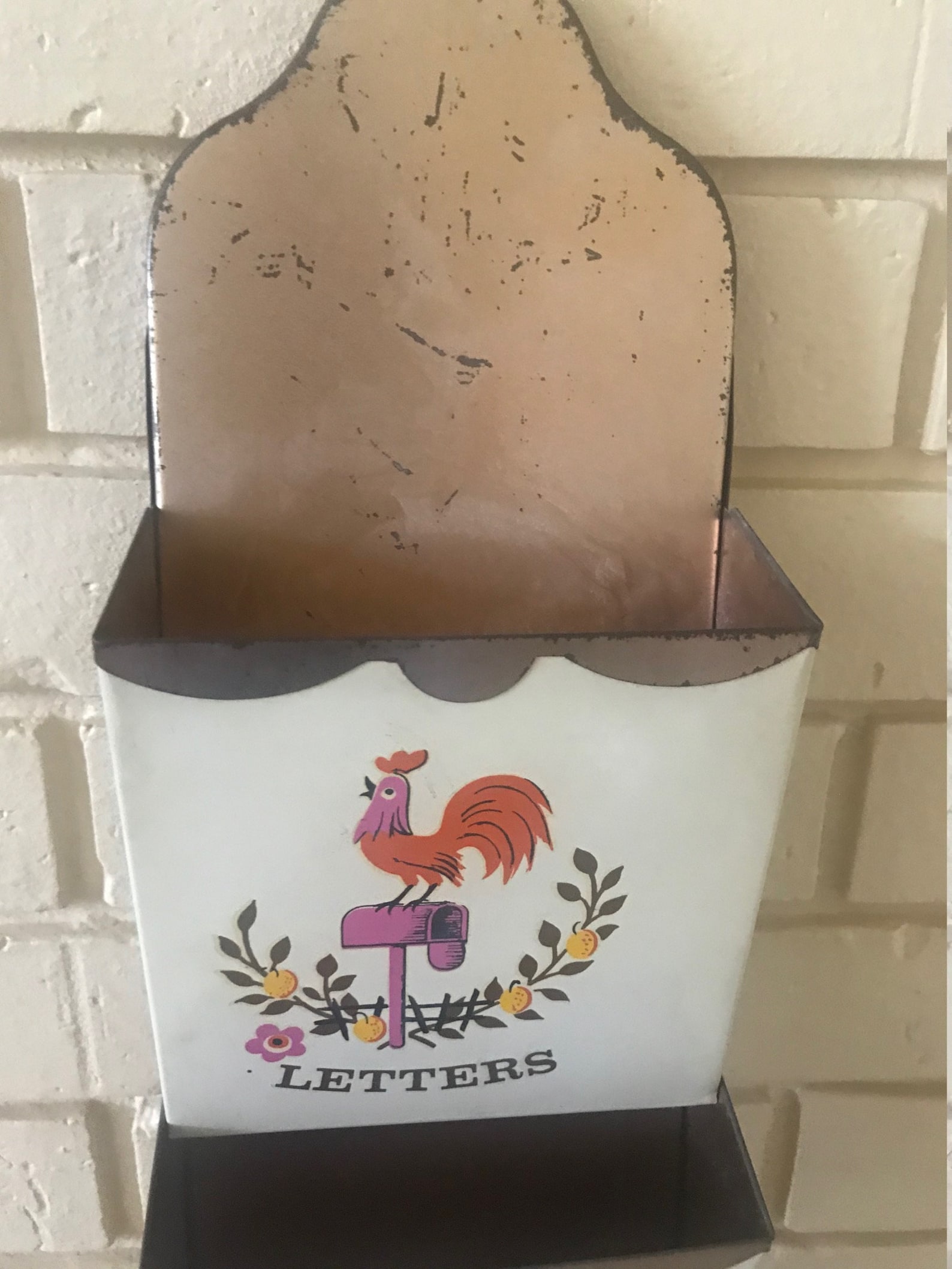 Vintage Tin Letter Holder Wall Hanging Letter Holder Farm Etsy