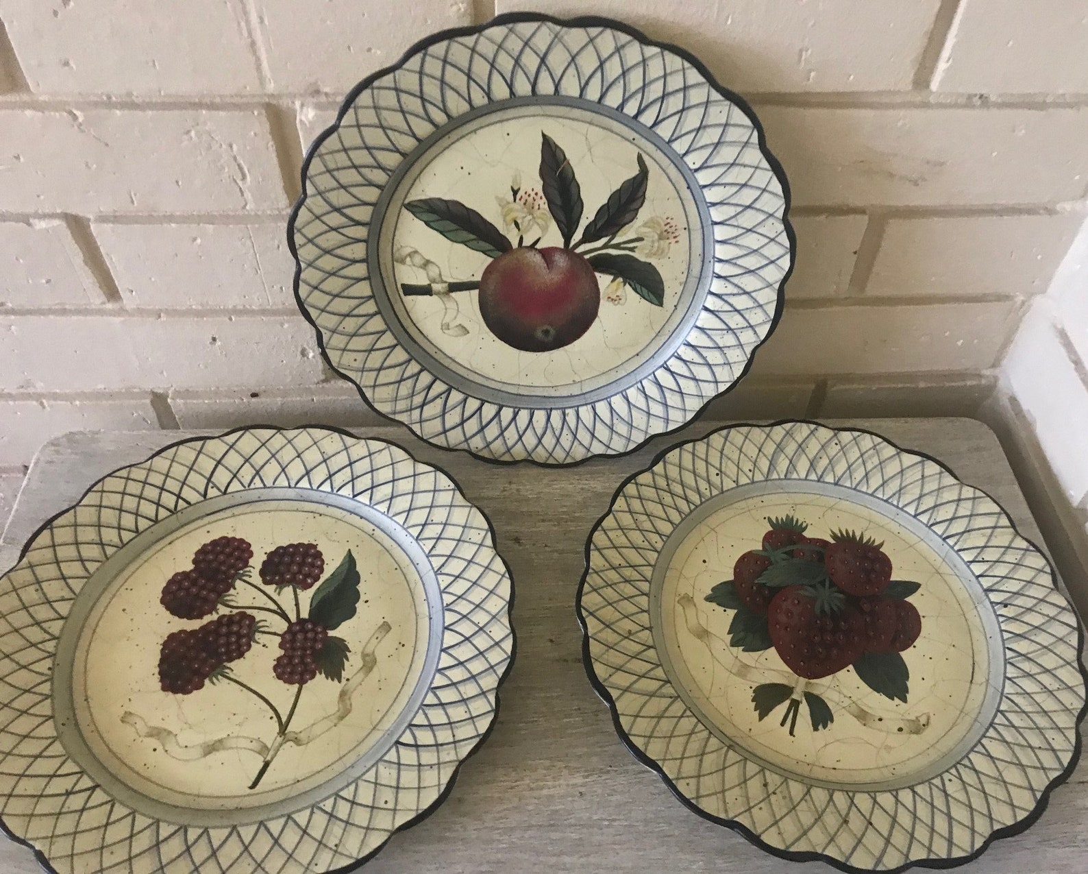 Vintage Ceramic Plates Three Décor Plates Raymond Waites Etsy