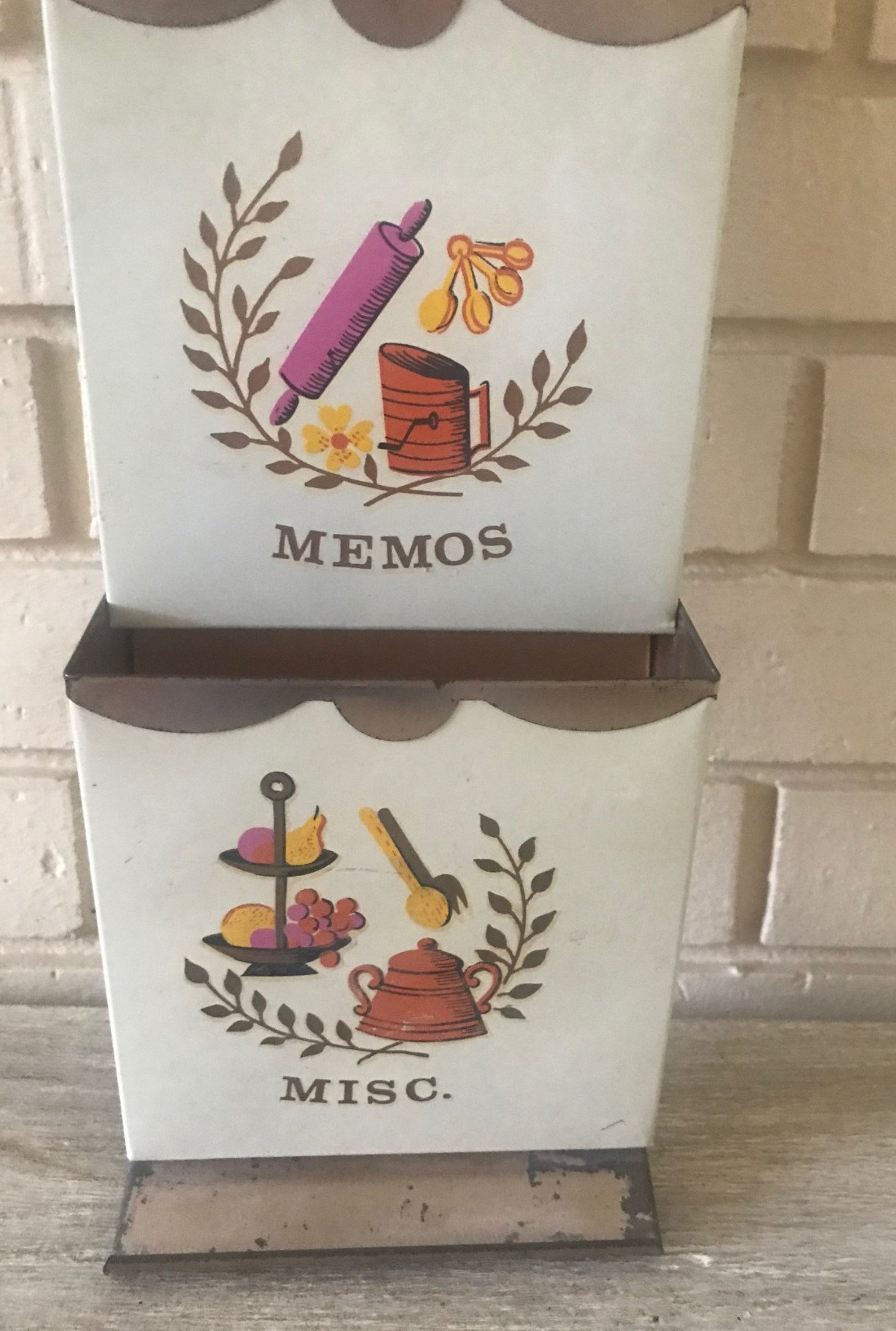 Vintage Tin Letter Holder Wall Hanging Letter Holder Farm Etsy