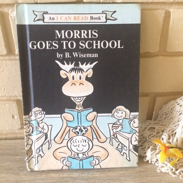 Vintage Children book, Morris goes to school, Books, movies and music, I can read book, beginners books.