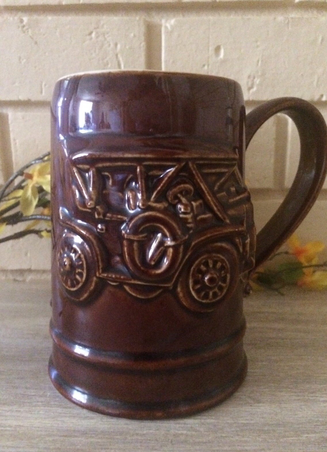 Vintage Hall's Pottery Beer Mugs Ohio AAA White Hall Etsy