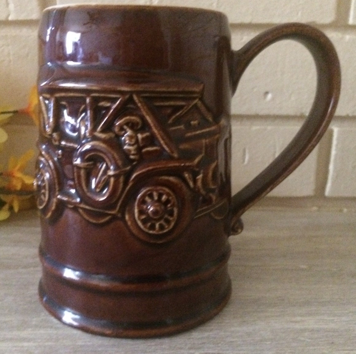 Vintage Hall's Pottery Beer Mugs Ohio AAA White Hall Etsy