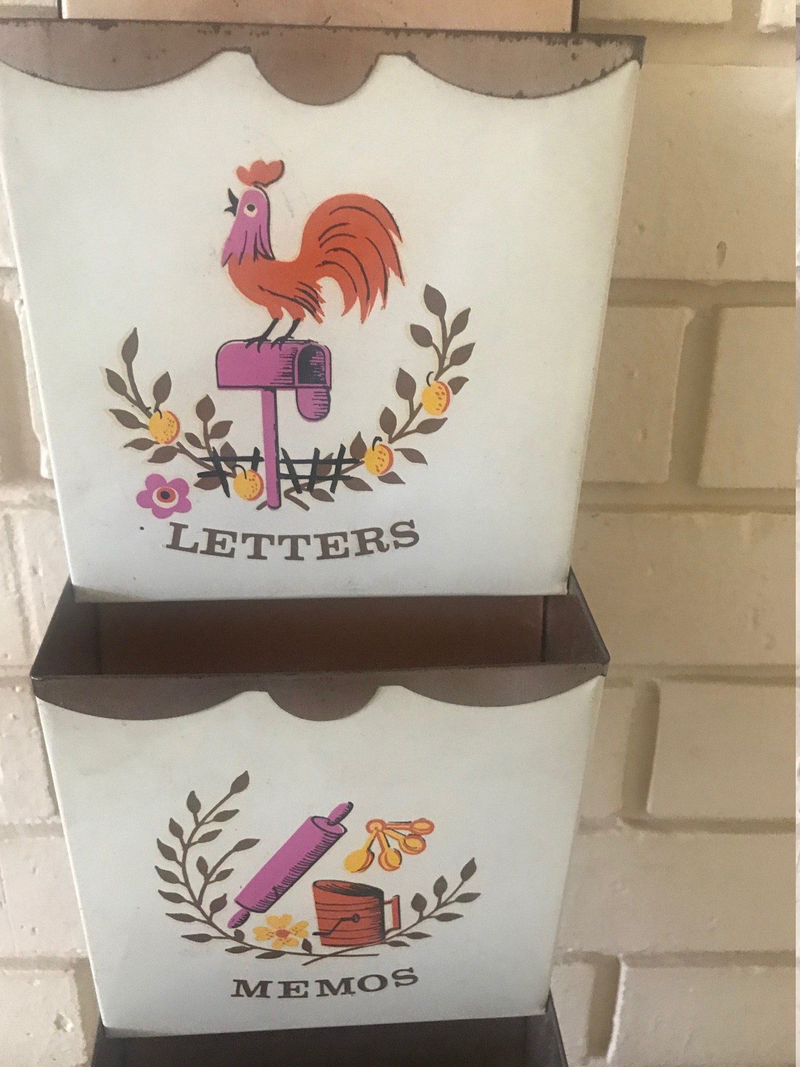 Vintage Tin Letter Holder Wall Hanging Letter Holder Farm Etsy