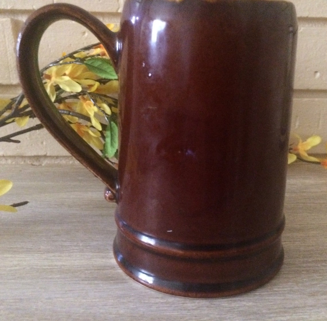 Vintage Hall's Pottery Beer Mugs Ohio AAA White Hall Etsy
