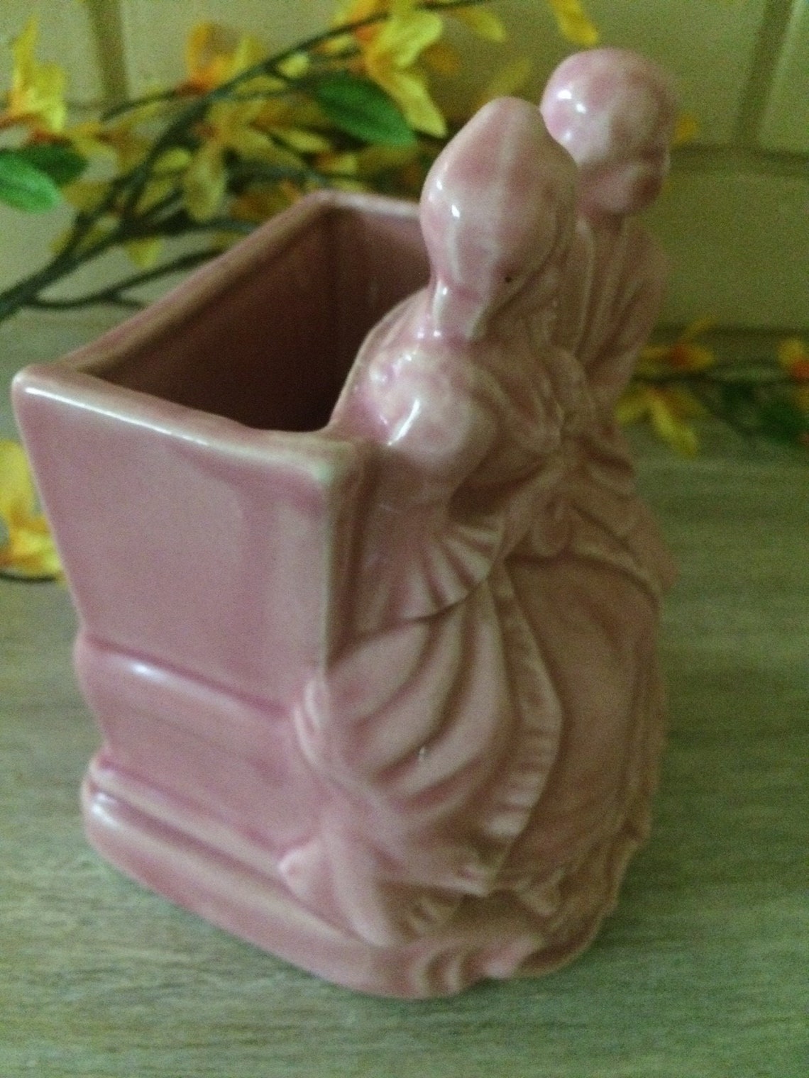 Vintage Pink Ceramic Planter Lady and Gentleman Indoor Etsy UK