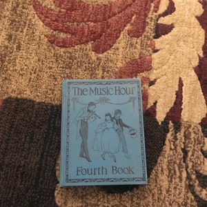 Vintage Book, the music Hour, Fourth Book. Children&#39;s book. copy right 1929, hardback, music, movies.