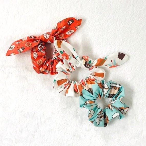 LIMITED EDITION Pumpkin Spice Latte Handmade Hair Scrunchies