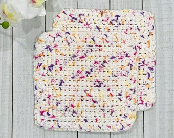 ENSEMBLES DE TOILETTES 100 % COTON (Lot de 2 lavettes) Dimensions env. 6 x 6 po., ménage, vie à la maison, cadeaux, cadeau d'hôtesse, cadeau de douche, nettoyage, chiffons